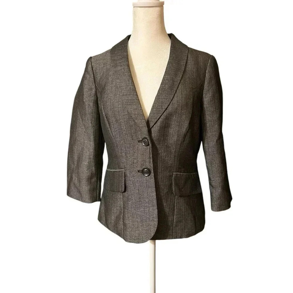 The Limited Size Small‎ Gray Two Button Blazer
